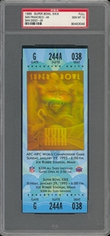 1995 Super Bowl XXIX Full Ticket, Blue Variation - PSA GEM MT 10
